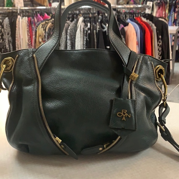 orYANY Handbags - 157-32 OrYany hunter green shoulder bag w gold hardware